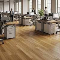 Wooden flooring in Commercial Space interior